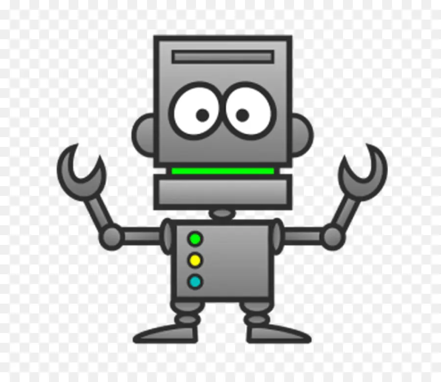 Robot De Dibujos Animados，Gris PNG