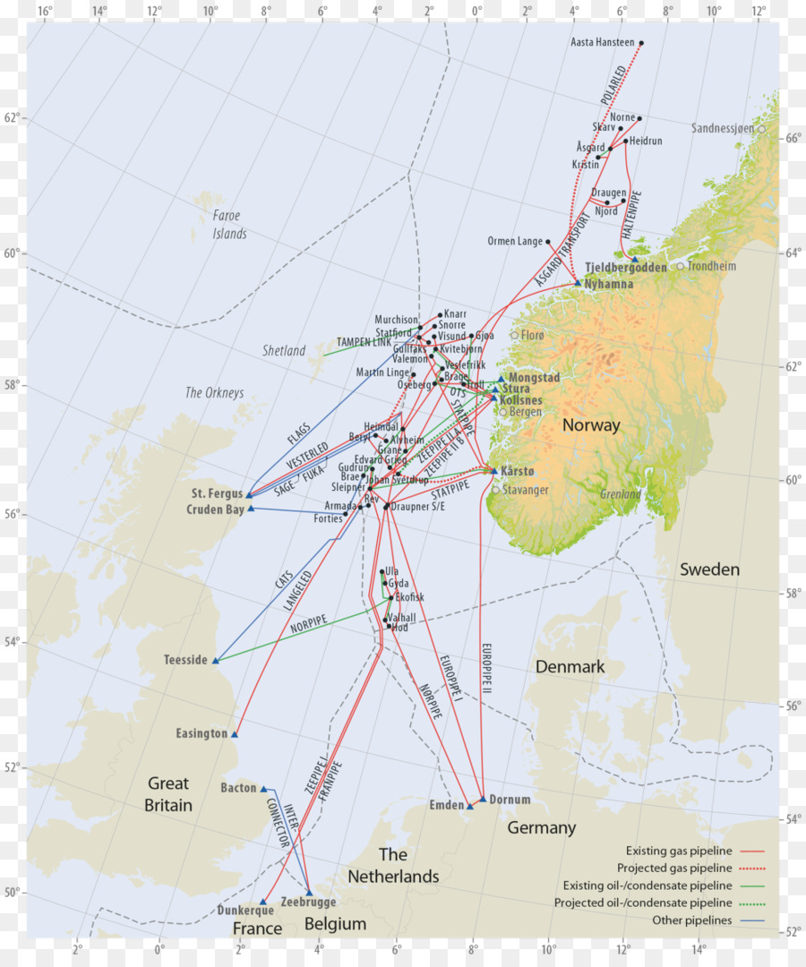 Noruega，Transporte Por Tuberías PNG