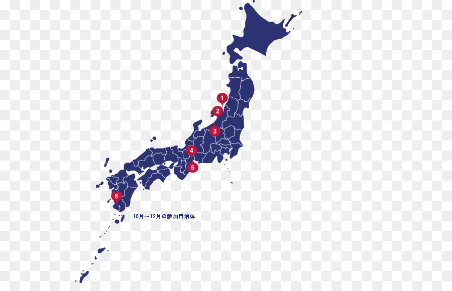 Japón，Mapa PNG