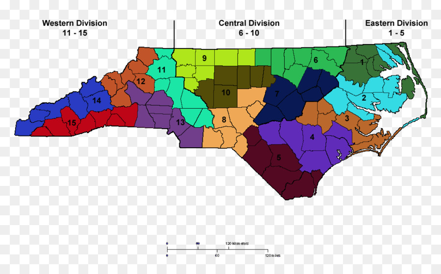 Carolina Del Norte，Mapa PNG