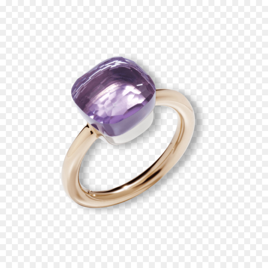 Anillo De Piedras Preciosas Moradas，Anillo PNG