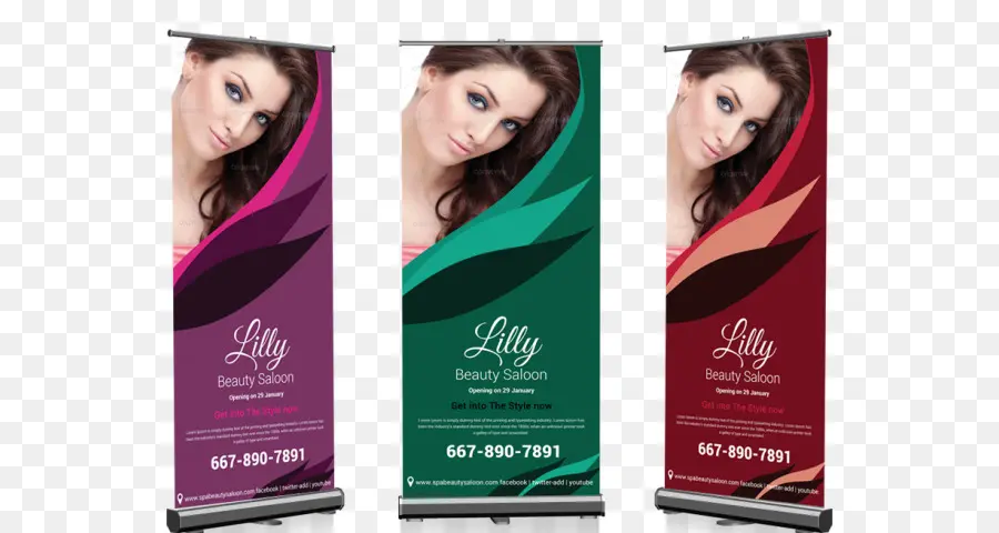 Banners De Salón De Belleza，Anuncio PNG