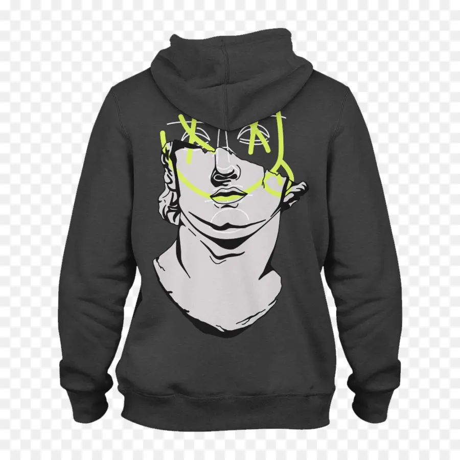 Sudadera Con Capucha Negra Con Arte，Sudadera PNG