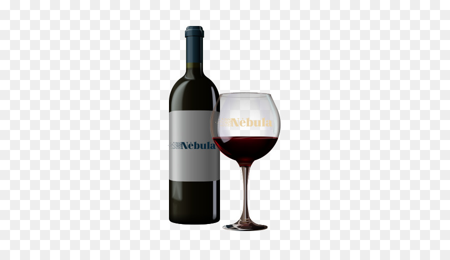 Botella De Vino Y Copa，Alcohol PNG