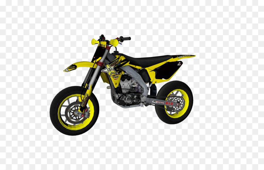 Moto De Cross Amarilla，Bicicleta PNG