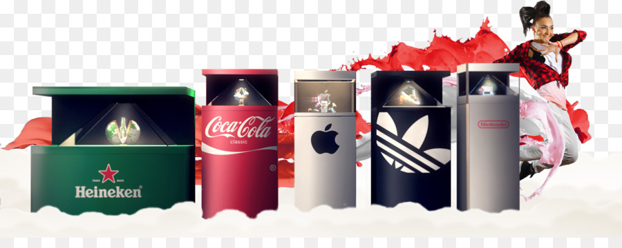 Cocacola，Pantalla Holográfica PNG