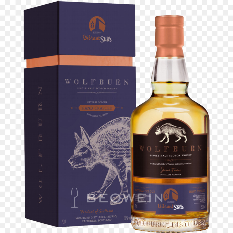 Whisky Single Malt，Wolfburn Destilería PNG