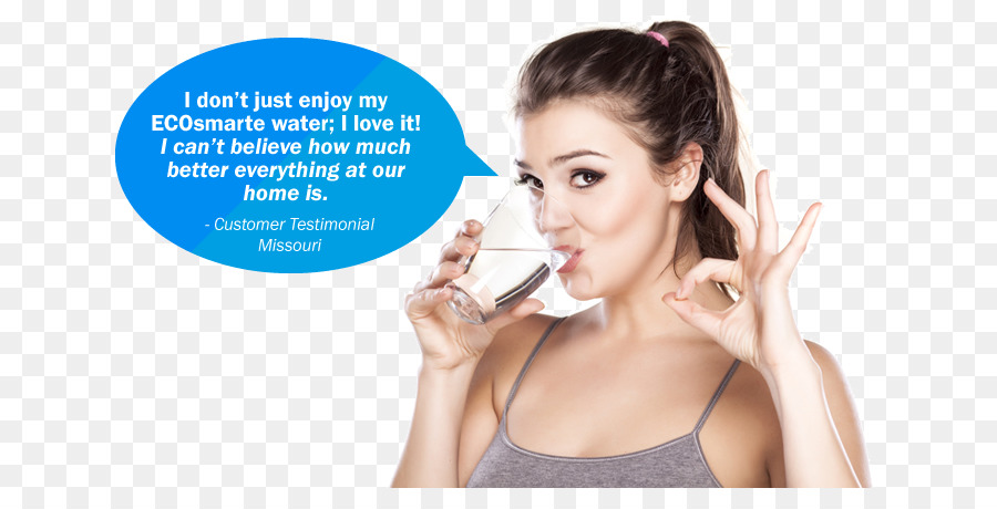 Mujer Bebiendo Agua，Vaso PNG