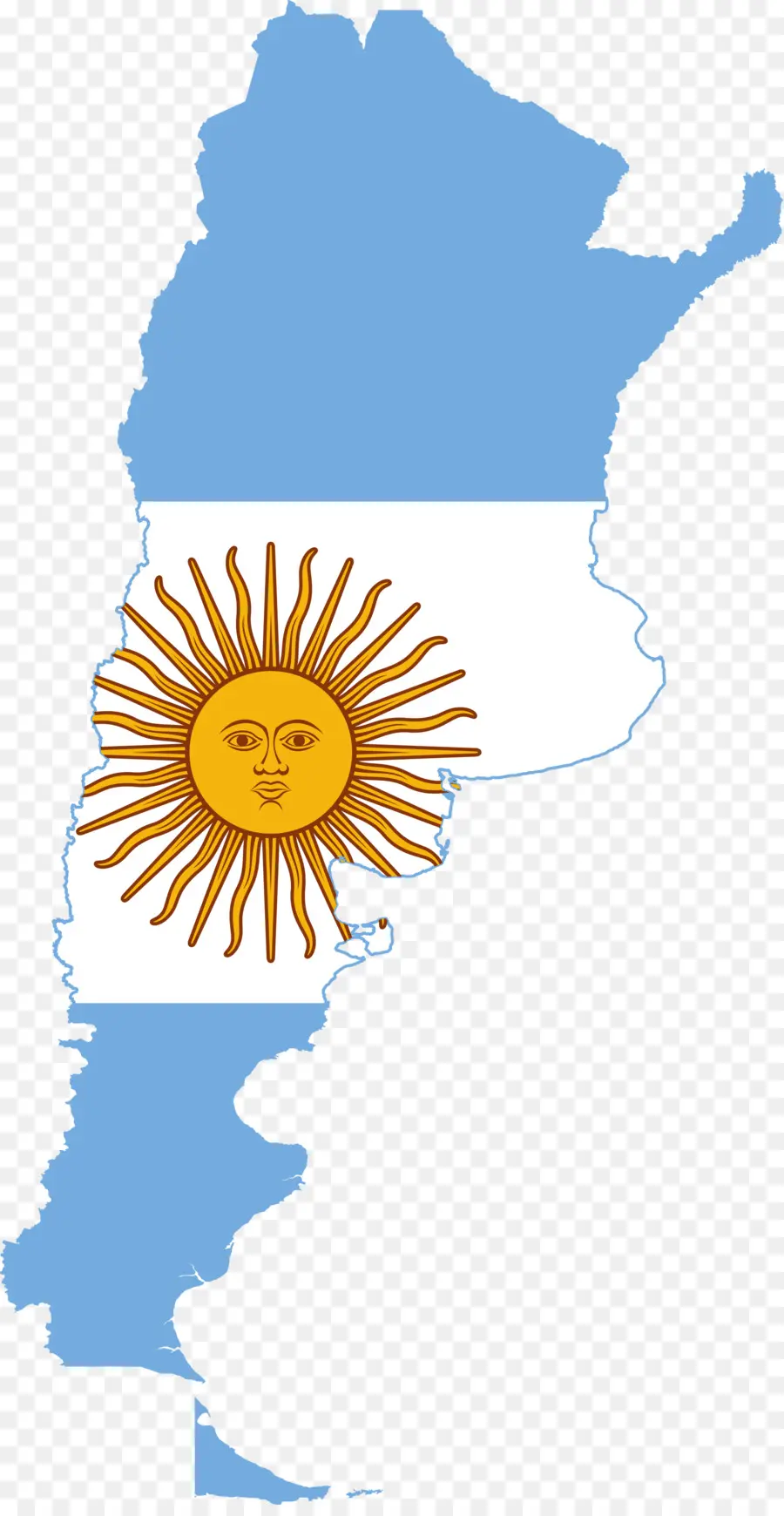 Mapa Argentino，País PNG