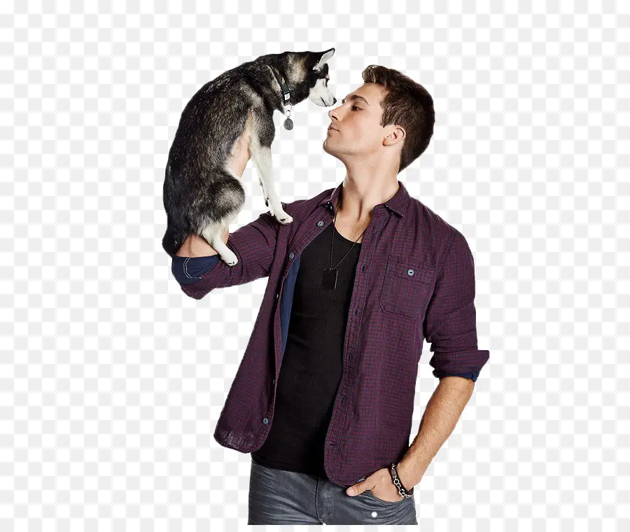 Hombre Tenencia Perro，Perro PNG