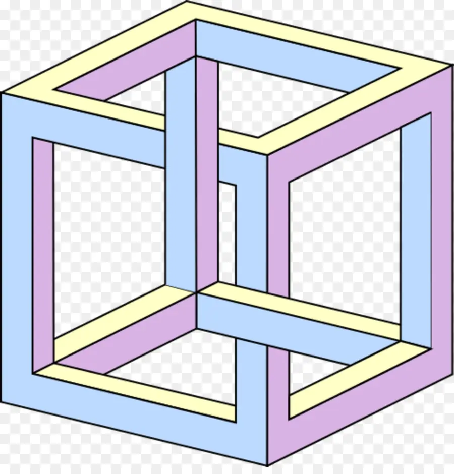 Imposible Cubo，Cubo Blanco PNG