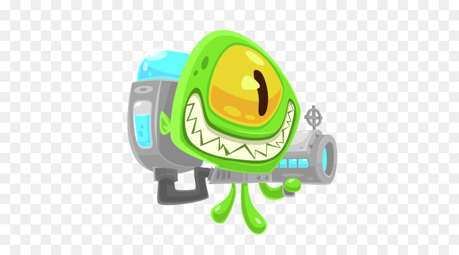 Alien Verde Con Blaster，Extranjero PNG