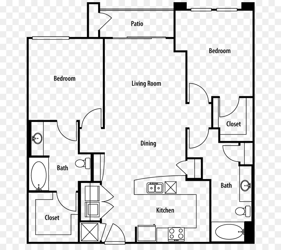 Plano De Planta Del Apartamento，Disposición PNG