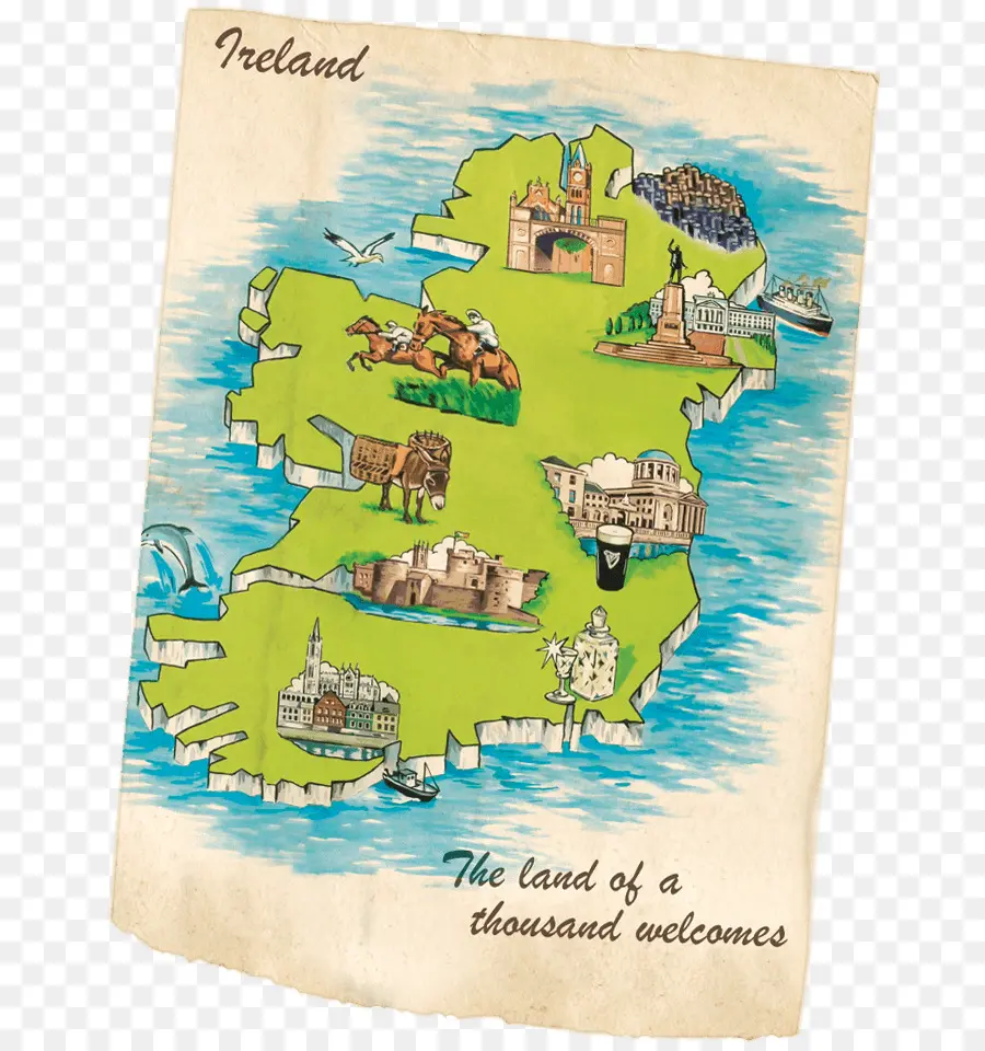 Mapa De Irlanda，País PNG