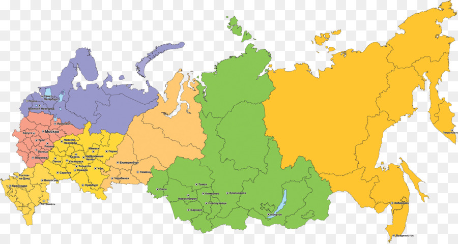 Mapa De Rusia，Regiones PNG