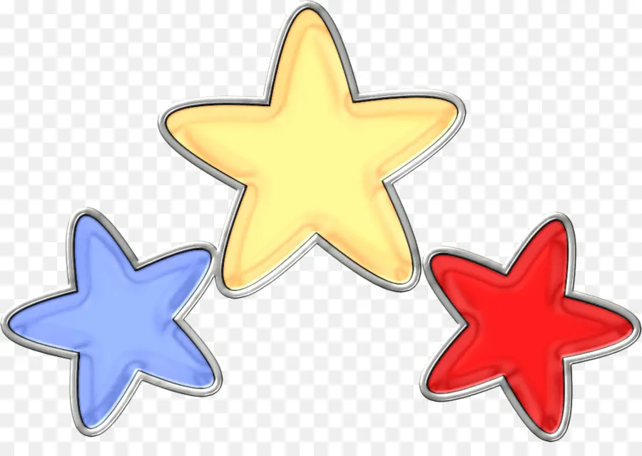 Estrellas Coloridas，Amarillo PNG