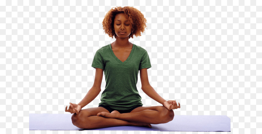 Mujer Meditando，Yoga PNG