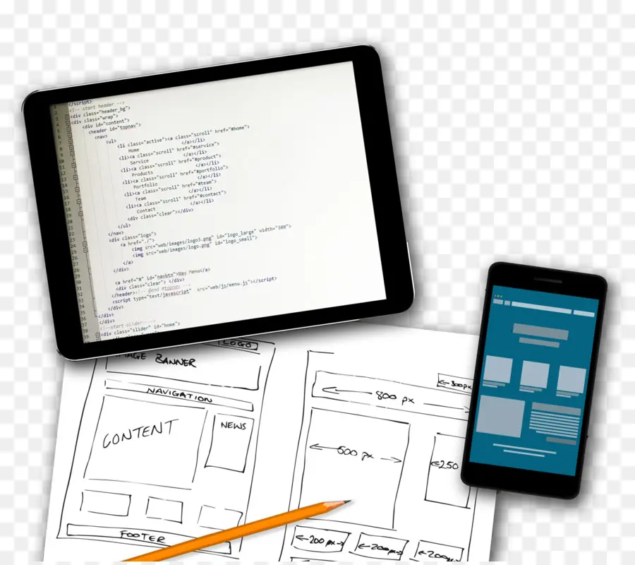 Tableta Y Teléfono，Codificación PNG