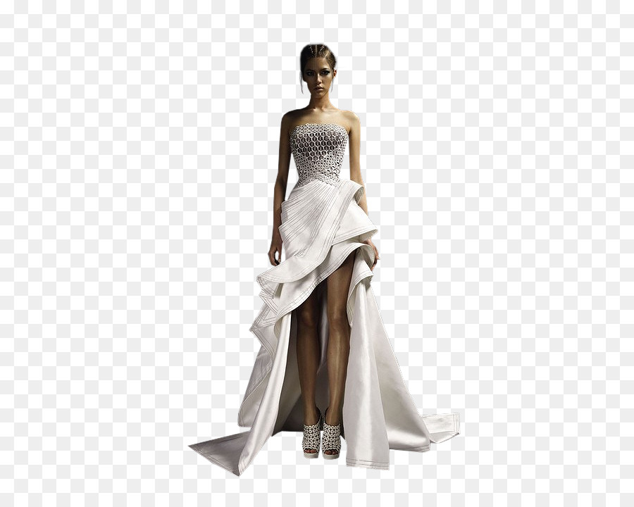 Vestido De Novia，Modelo De Moda PNG