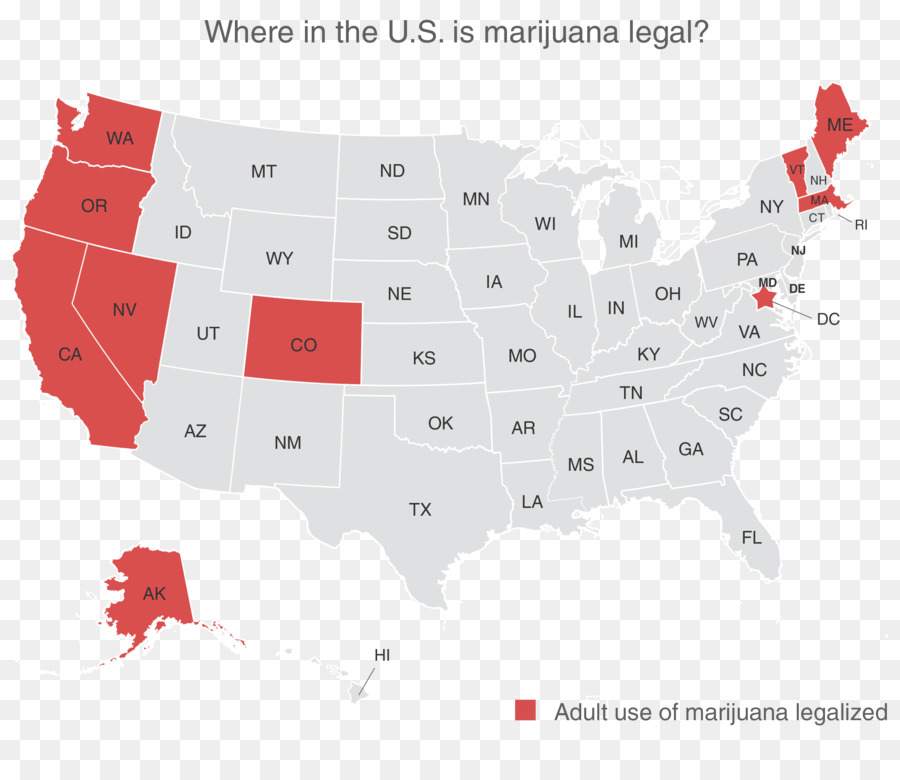 Estados Unidos，La Legalidad Del Cannabis PNG