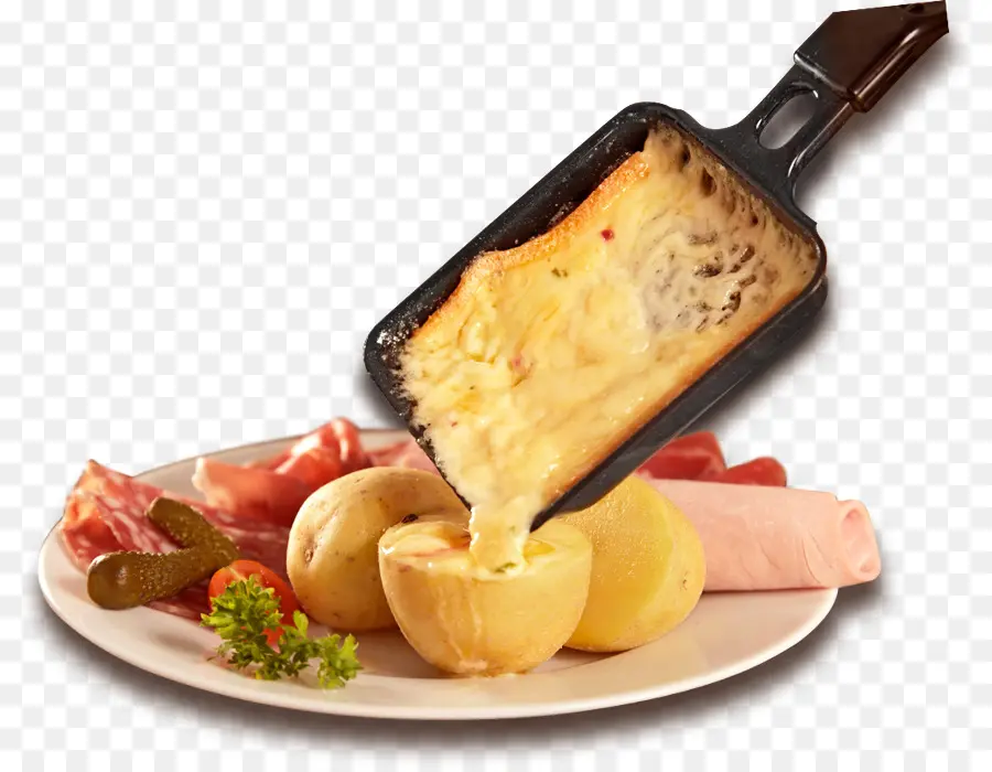 Queso Raclette，Papas PNG