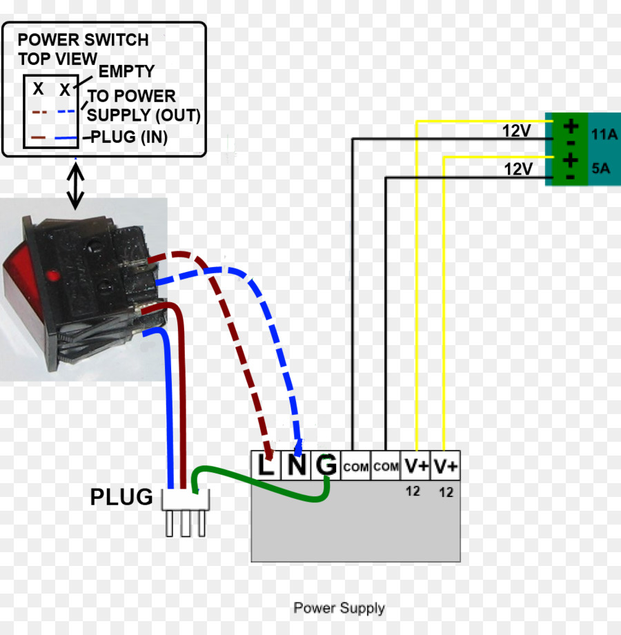 Unidad De Fuente De Alimentación，Diagrama De Cableado PNG