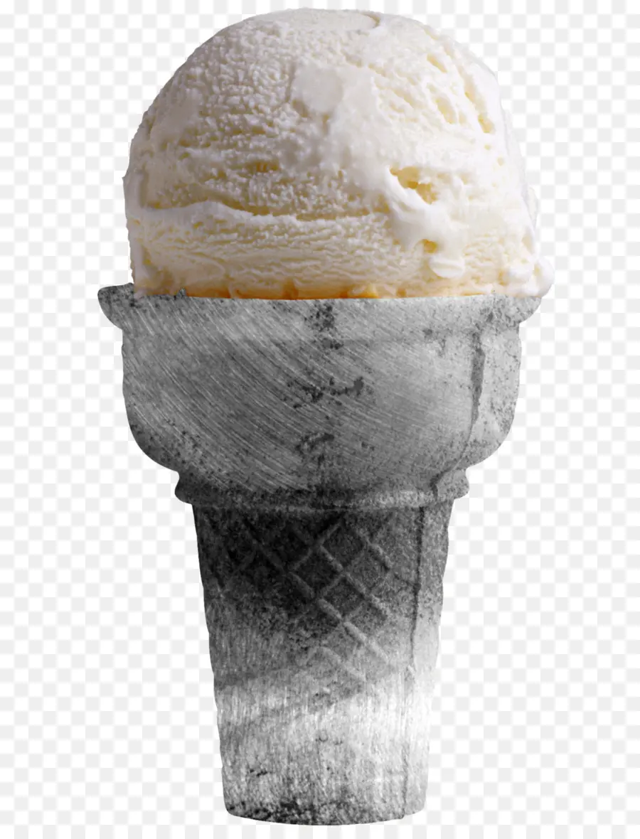 Helado De Vainilla，Cono PNG