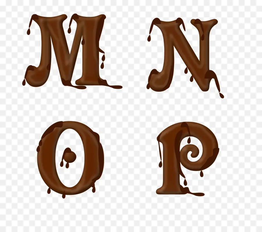 Letras De Chocolate，Letras PNG