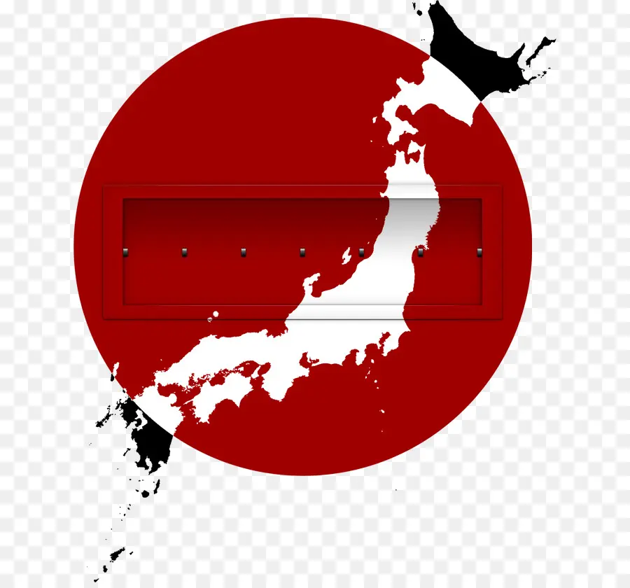 Mapa De Japon，Circulo Rojo PNG