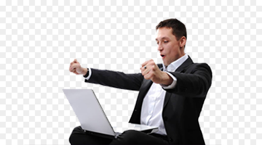 Hombre Con Computador Portatil，Negocio PNG