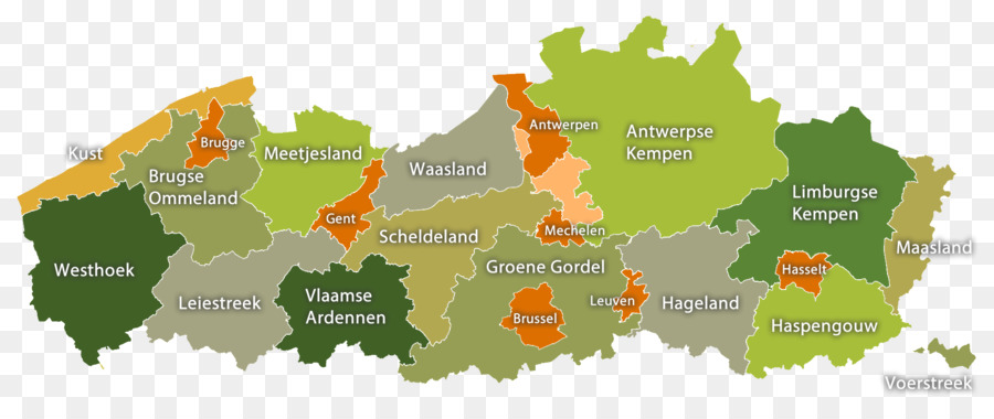 Provincias De Bélgica，Mapa PNG