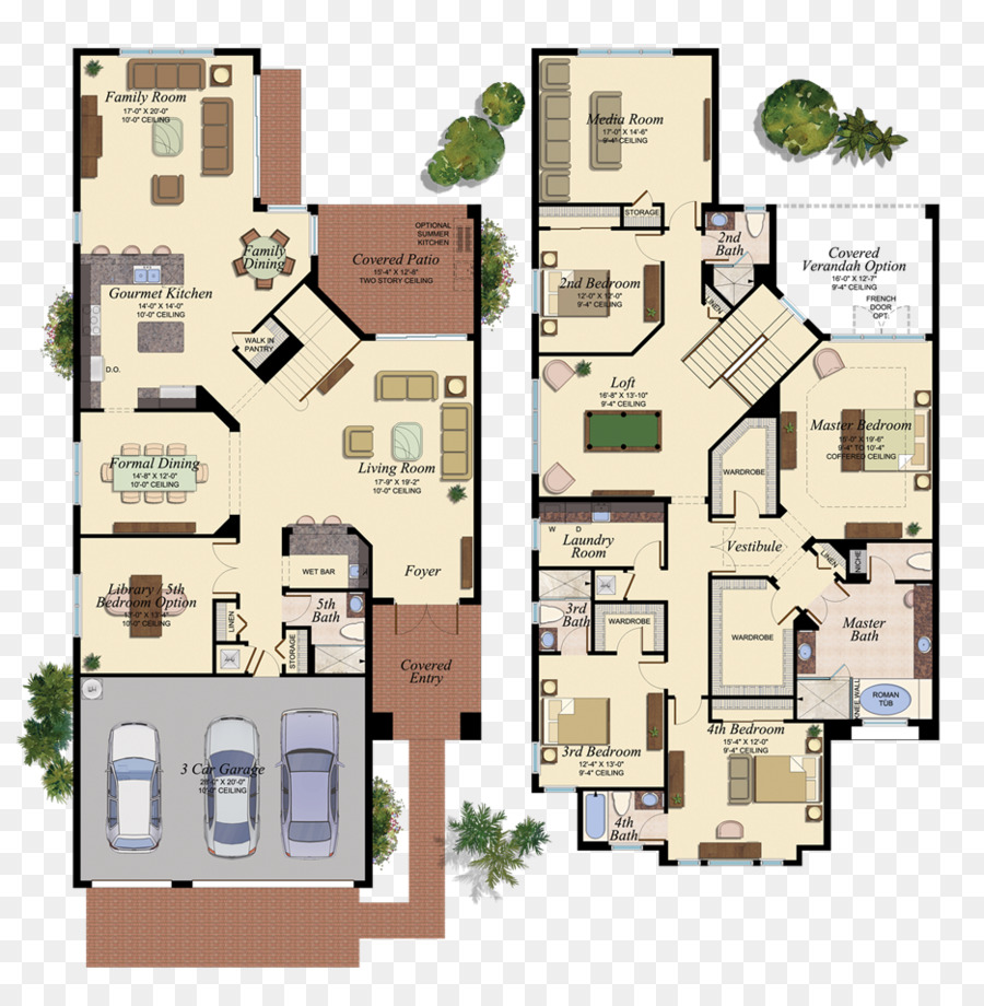 Delray Beach，Casa Plan De PNG