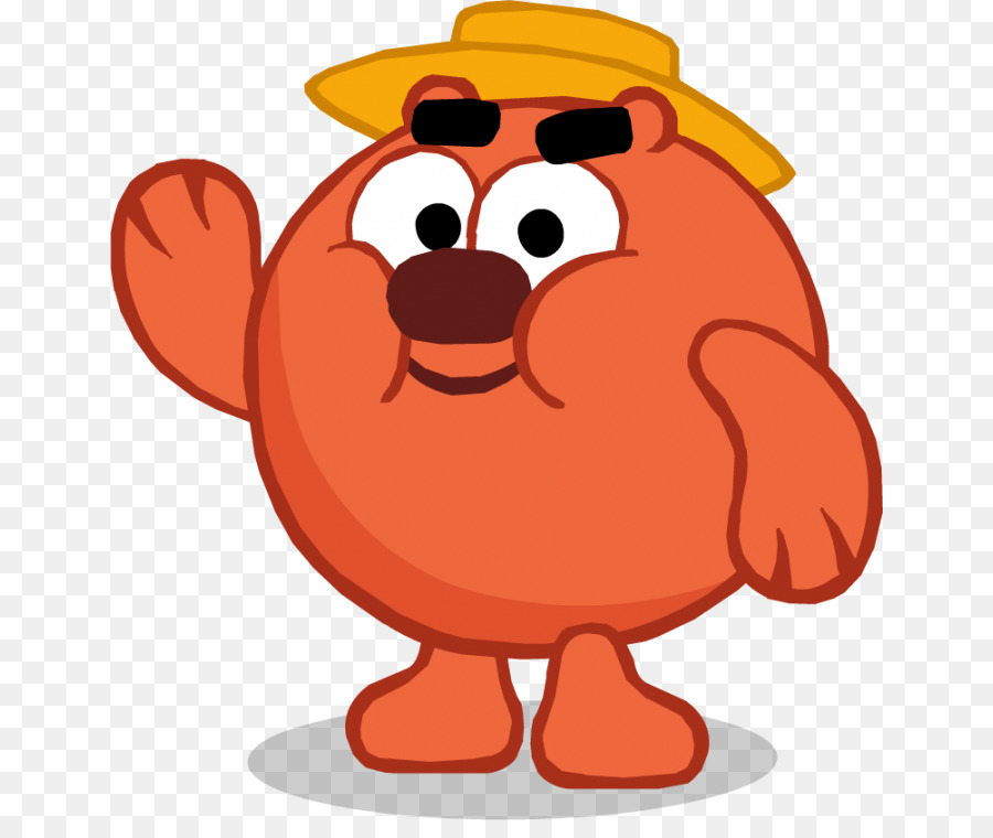 Personaje De Dibujos Animados Naranja，Sombrero PNG