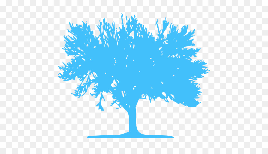 Silueta De árbol Azul，Naturaleza PNG