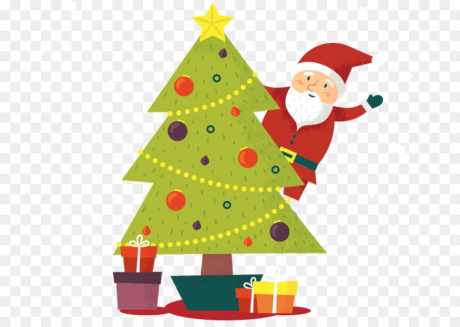 árbol De Navidad，Santa Claus PNG