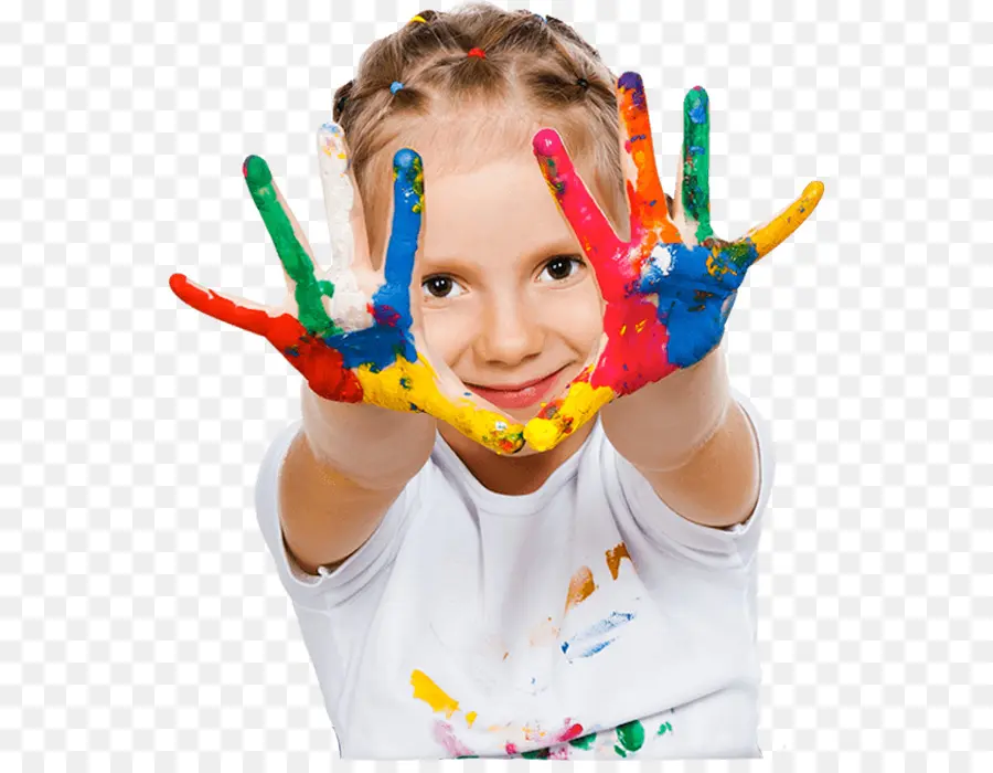 Niño Con Las Manos Pintadas，Cuadro PNG