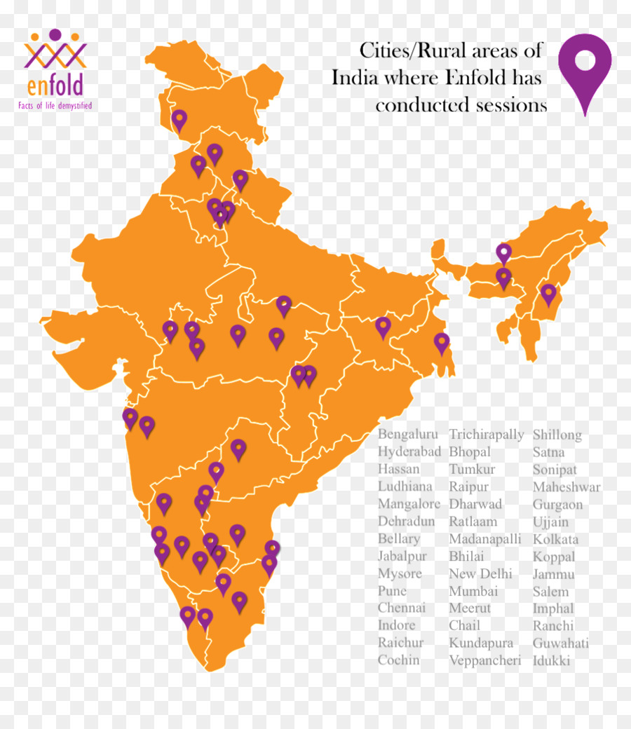 La India，Mapa PNG