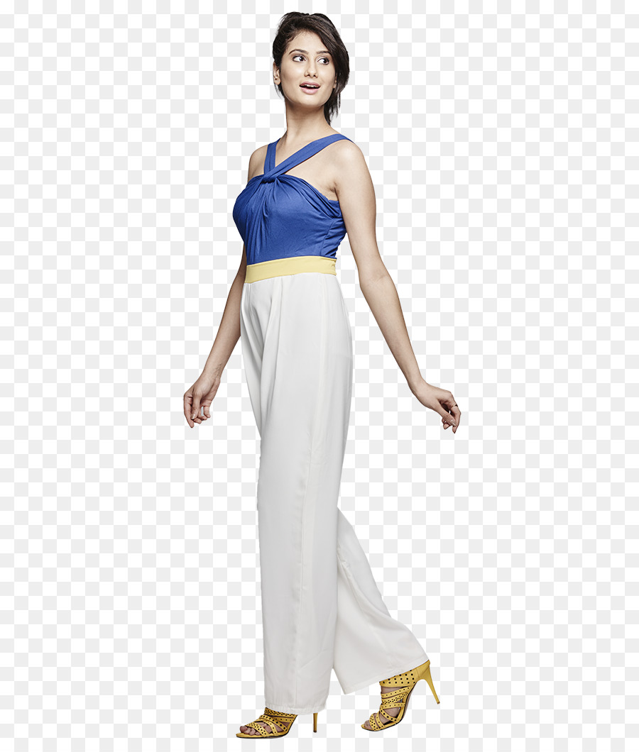 Mujer En Mono，Tapa Azul PNG