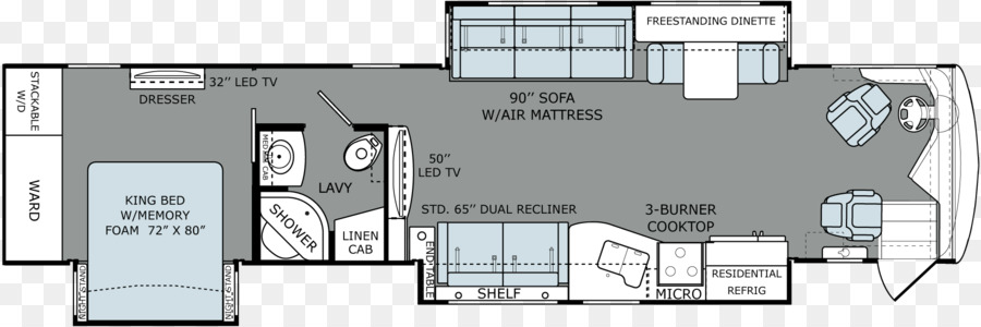 Plano De Planta Para Vehículos Recreativos，Disposición PNG