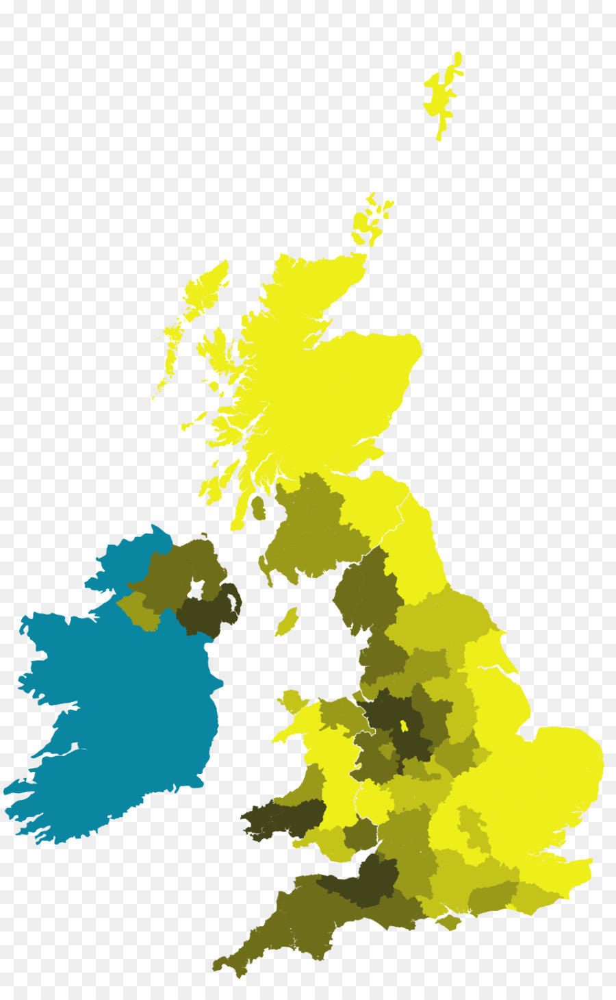 Inglaterra，Mapa PNG