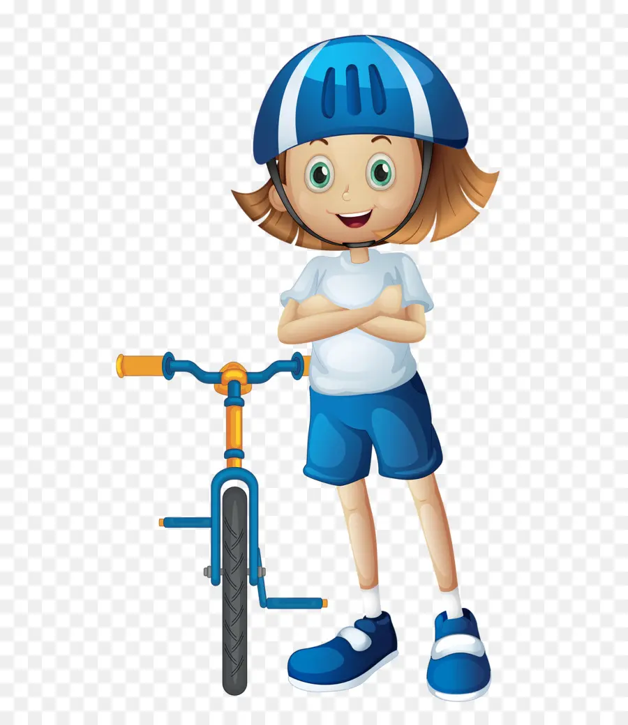 Chica Con Bicicleta，Casco PNG