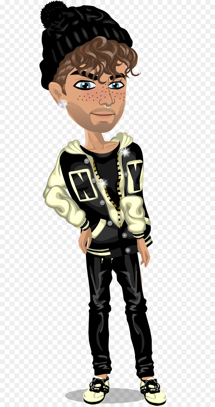 Personaje De Dibujos Animados Con Estilo，Moda PNG