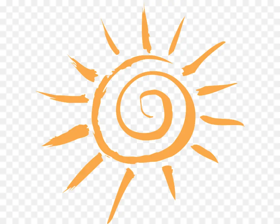 Sol Espiral Naranja，Sol PNG