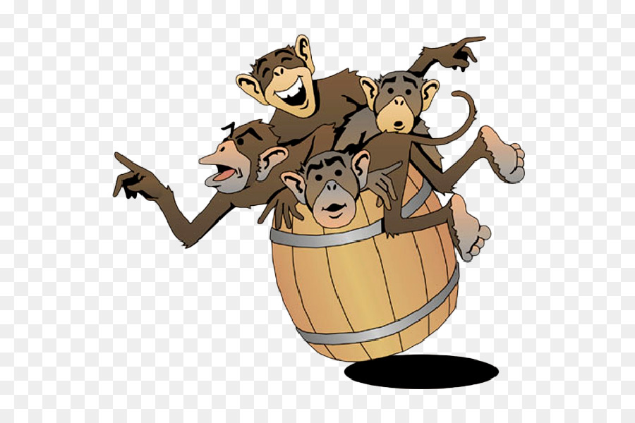 Monos En Barril，Monos PNG