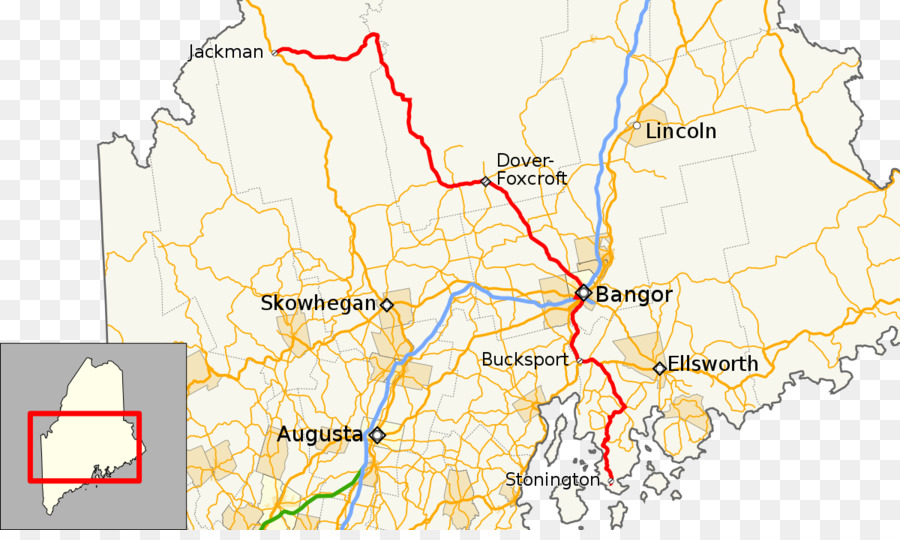 Ruta Estatal De Maine 15，Mapa PNG