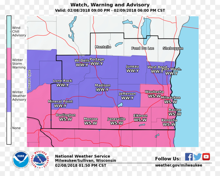 Wisconsin，Servicio Meteorológico Nacional PNG