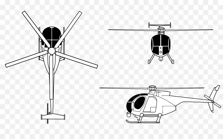 Md Helicopters Mh6 Pajarito，Boeing Ah6 PNG
