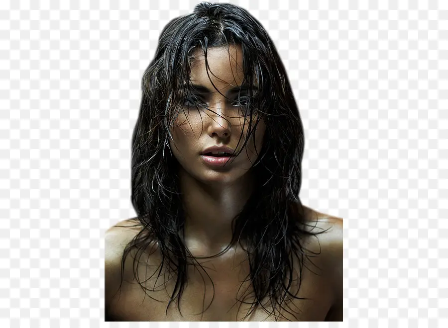 Mujer，Cabello Mojado PNG