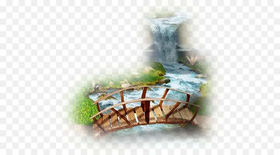 Puente De Madera，Cascada PNG