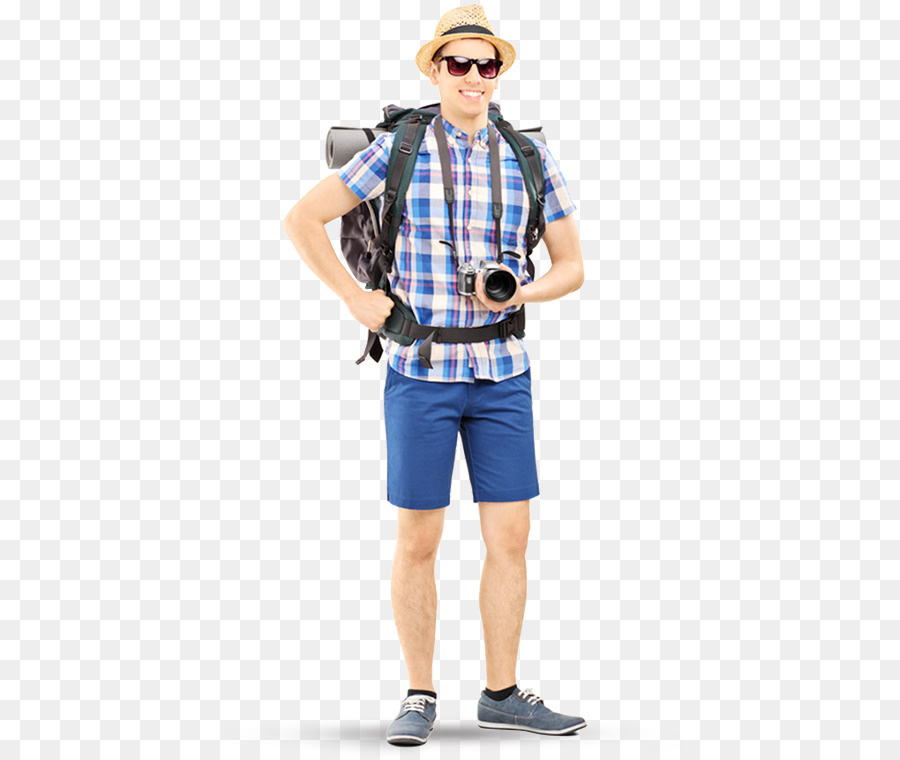 Hombre Con Mochila Y Cámara，Mochila PNG